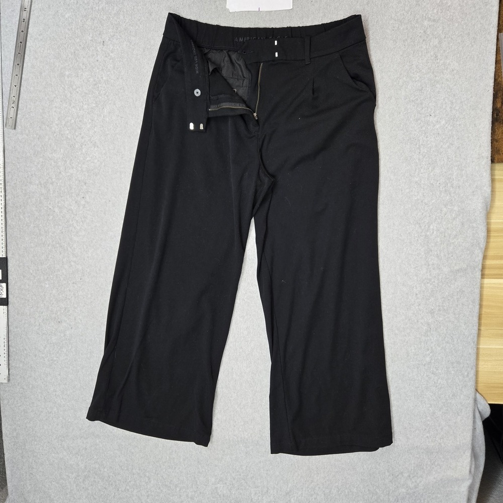 American Eagle Outfitters Women Pants 14 SHORT Black Dress Pants‎ Wide Leg